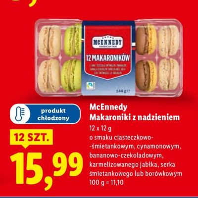 Makaroniki z nadzieniem o smaku serka śmietankowego promocja w Lidl