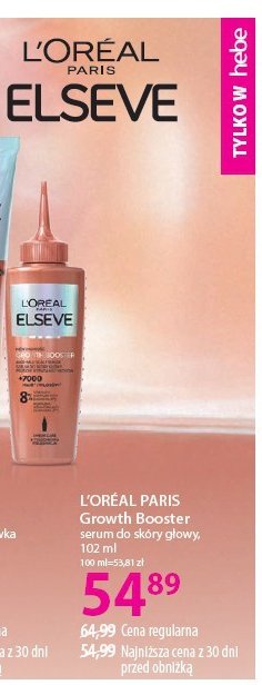 Serum do skóry głowy przeciw wypadaniu włosów L'oreal elseve growth booster promocja w Hebe