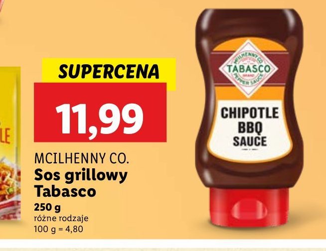 Sos chipotle bbq tabasco Mcilhenny co. promocja