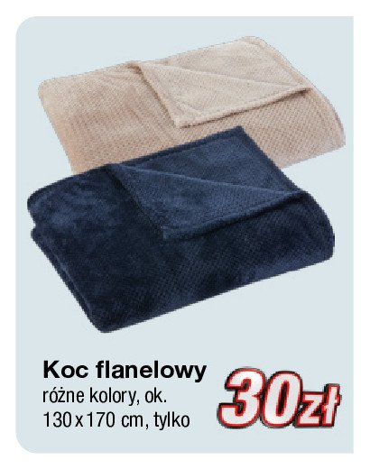 Koc flanelowy 130 x 170 cm promocja