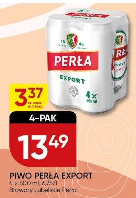 Piwo Perła Export 4-pak promocja w Chata Polska