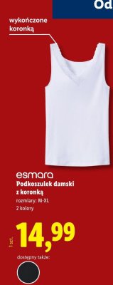 Podkoszulek damski z koronką promocja w Lidl