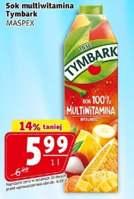 Sok multiwitamina Tymbark promocja w Prim Market