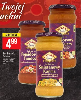 Sos pomidorowy mild curry Patak's promocja