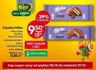 Ciastka Milka różne rodzaje promocja w Żabka
