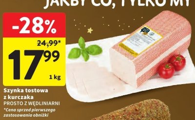 Szynka tostowa z kurczaka promocja w Intermarche