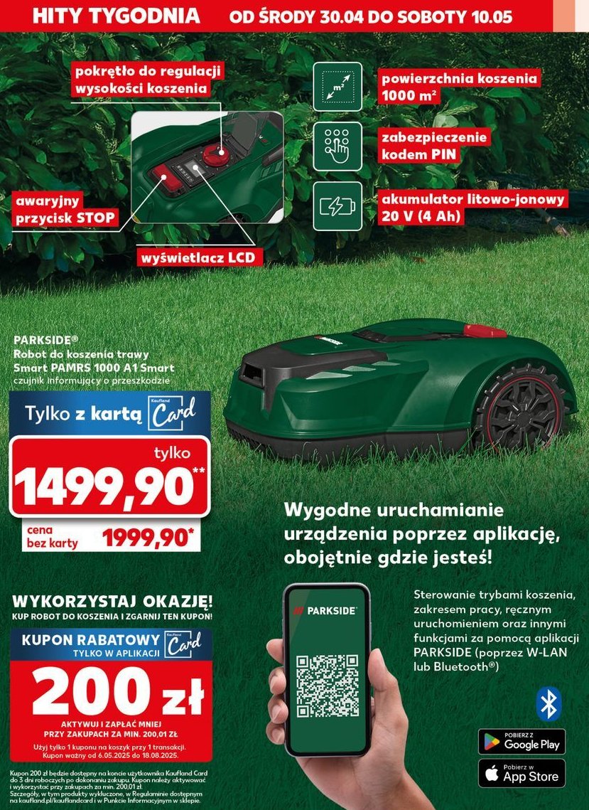 Robot do koszenia trawy 20v Parkside promocja