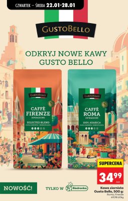 Kawa ziarnista Gusto Bello Firenze promocja w Biedronka