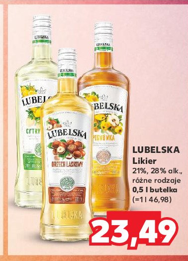 Likier 25 % Lubelska orzech laskowy promocja