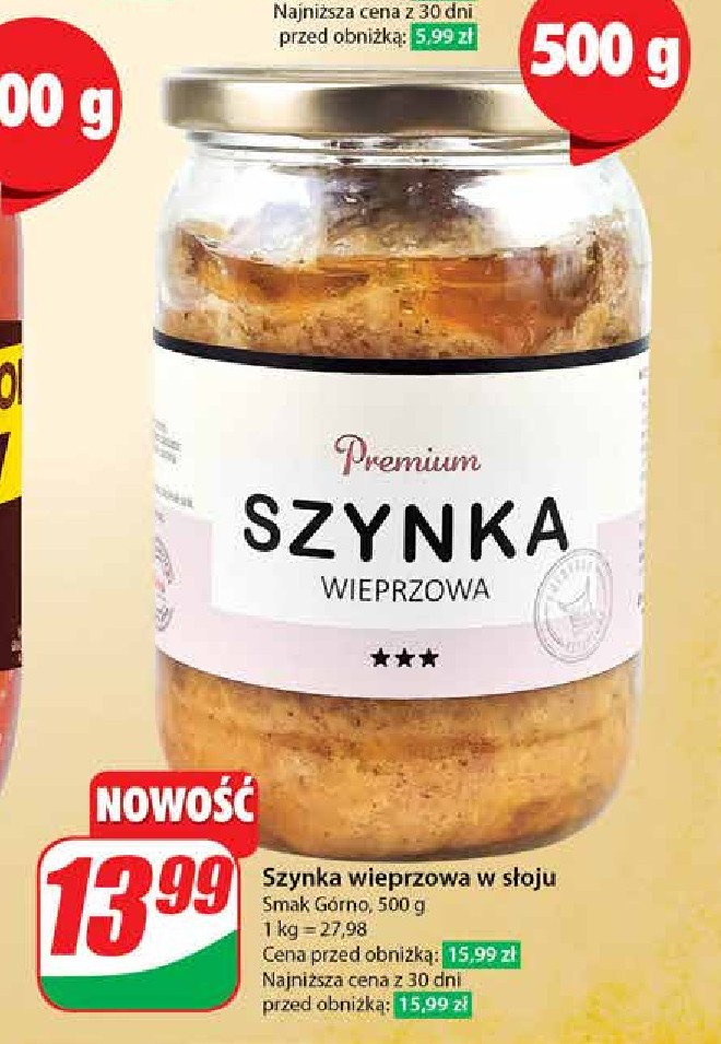 Szynka wieprzowa premium Smak górno promocja