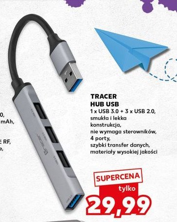 Hub usb 4 porty Tracer promocja