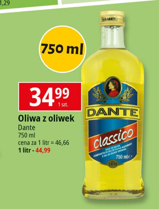 Oliwa z oliwek Dante classico promocja