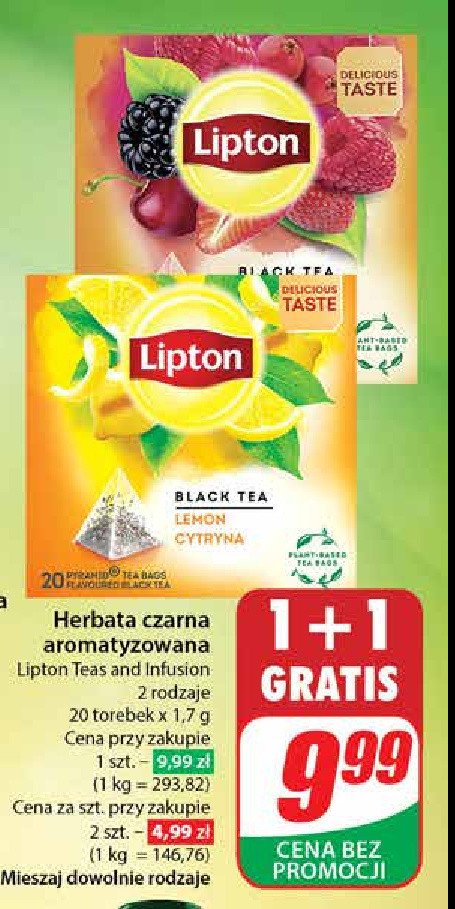 Herbata Lipton forest fruit promocja w Dino