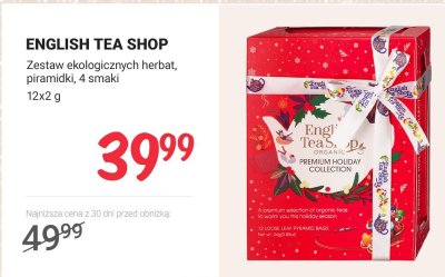 Zestaw ekologicznych herbat ENGLISH TEA SHOP piramidki 4 smaki promocja w Rossmann