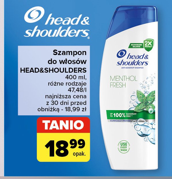 Szampon do włosów menthol Head&shoulders promocja