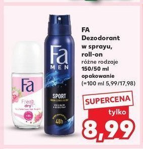 Dezodorant citrus green scent Fa men sport promocja