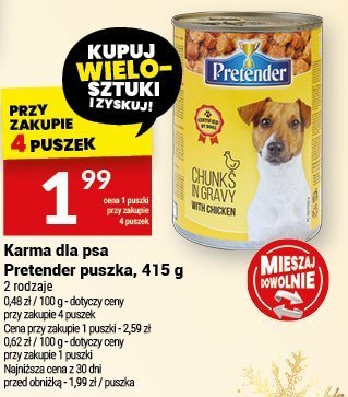 Karma dla psa Pretender puszka, 415 g promocja w Twój Market
