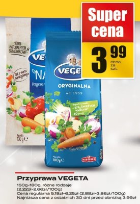 Przyprawa Vegeta natur promocja w Supeco