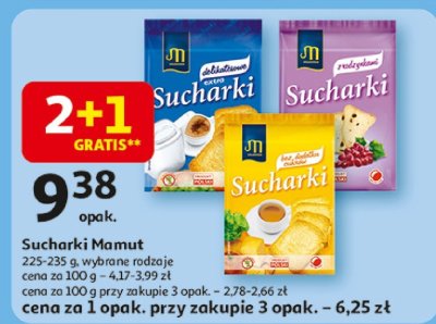 Sucharki Mamut promocja w Auchan