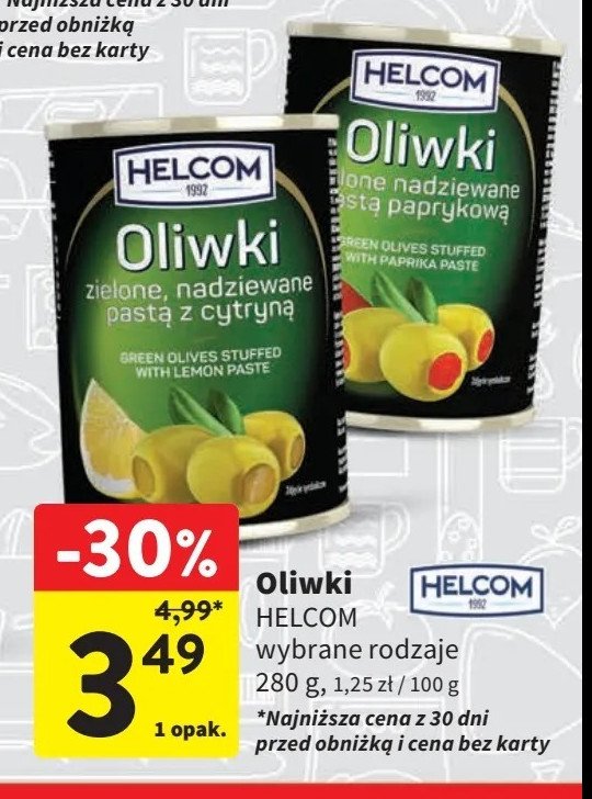 Oliwki zielone z papryką Helcom promocja