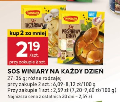 Sos na każdy dzień różne rodzaje Winiary promocja w Stokrotka