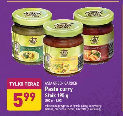 Pasta curry zielona Asia green garden promocja