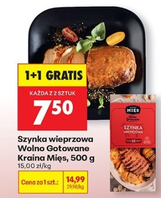 Szynka wieprzowa Wolno Gotowane Kraina Mięs promocja w Biedronka