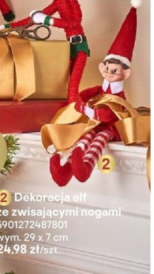 Dekoracja elf ze zwisającymi nogami promocja w Castorama