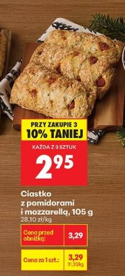 Ciastko z pomidorami i mozzarellą promocja w Biedronka