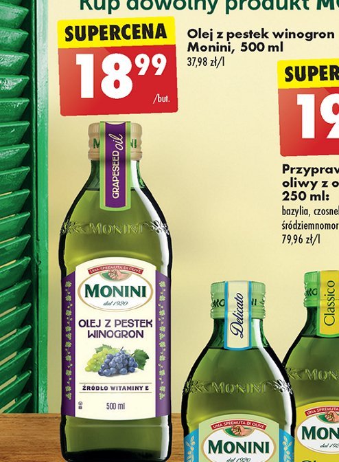 Olej z pestek winogron Monini promocja