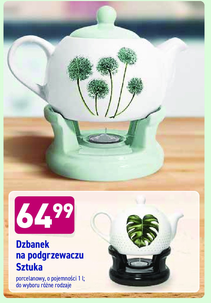 Dzbanek na podgrzewaczu promocja
