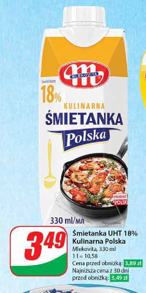 艢mietana kulinarna 18 % Mlekovita wypasione promocja