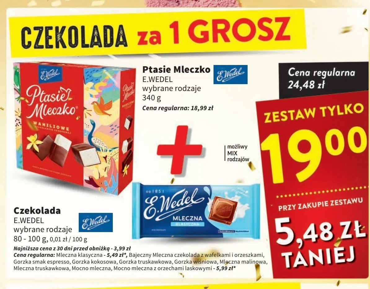 Czekolada gorzka o smaku espresso E. wedel promocja