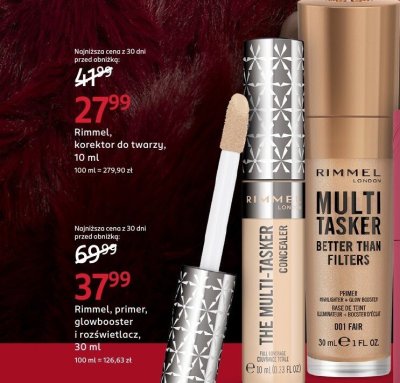 Primer Rimmel glowbooster i rozświetlacz promocja w Rossmann