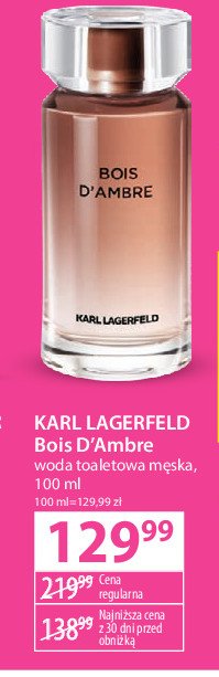 Woda toaletowa KARL LAGERFELD BOIS DE AMBRE promocja