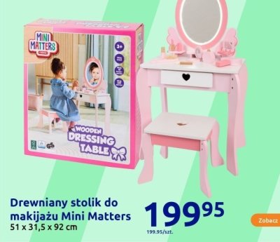 Drewniany stolik do makijażu Mini Matters promocja w Action