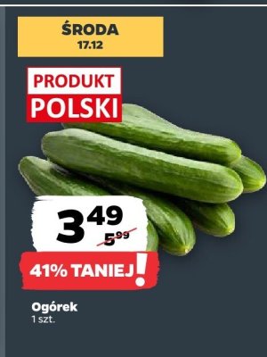 Ogórek 1 szt. Netto promocja w Netto