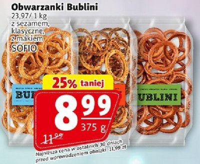 Obwarzanki Bublini SOFIO promocja w Prim Market