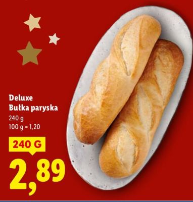 Bułka paryska Deluxe promocja w Lidl