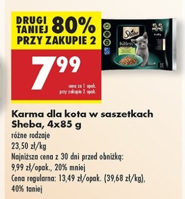 Karma dla kota wyb贸r smak贸w w sosie Sheba kitten promocja