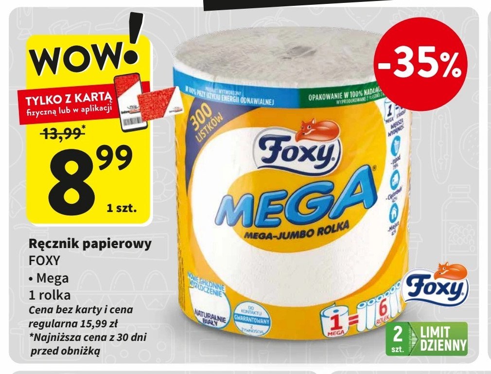 Recznik papierowy Foxy mega promocja w Intermarche