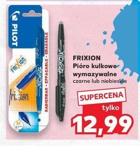 Pióro kulkowe wymazywalne niebieskie Pilot frixion promocja