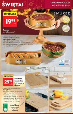 Stolnica z drewna bambusowego o wym. 45 × 35 cm promocja w Biedronka