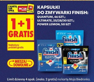 Kapsułki do zmywarki Finish: Quantum, 46 szt. promocja w Biedronka