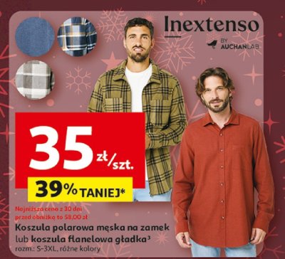Koszula flanelowa męska Inextenso promocja w Auchan