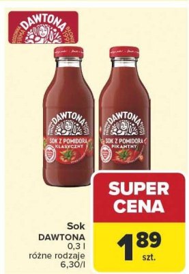Sok z pomidora Dawtona klasyczny promocja w Carrefour
