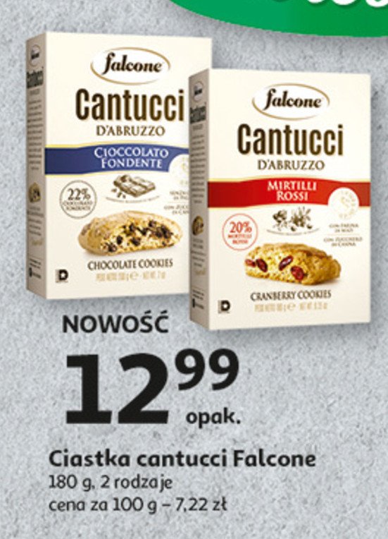 Ciasteczka z żurawiną Falcone promocja w Auchan