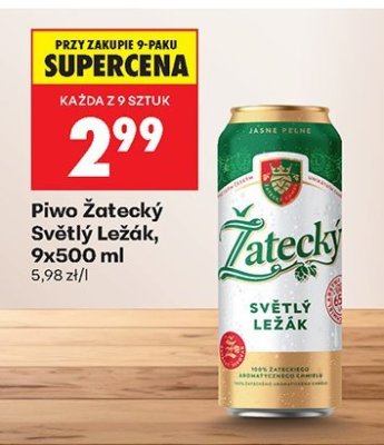 Piwo Żatecký Světlý Ležák promocja w Biedronka