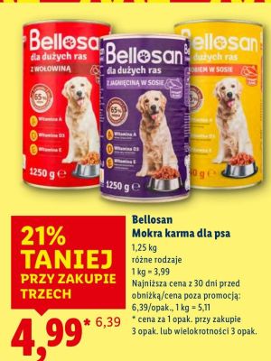 Mokra karma dla psa Bellosan promocja w Lidl