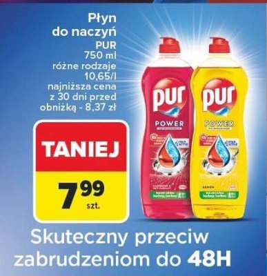 Płyn do naczyń, różne rodzaje Pur promocja w Carrefour